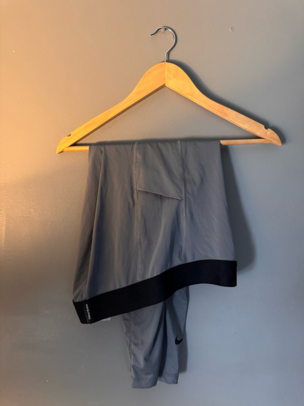 Nike Gray Leggings with Black Waistband